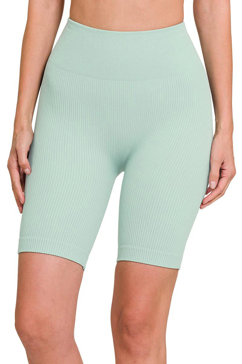 6-PIECE BUNDLE PACK High Waist Ribbed Biker Shorts - Image 5